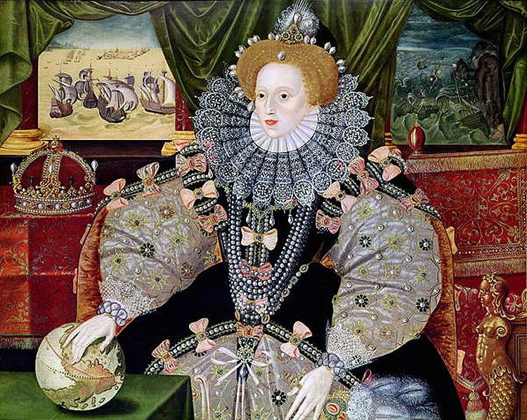 george gower Elizabeth I of England, the Armada Portrait Norge oil painting art